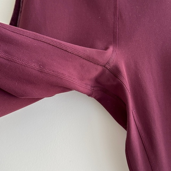 Lululemon Align Super High Rise Velvet Stripe Leggings, Garnet Red, Women's 4 - Picture 8 of 16